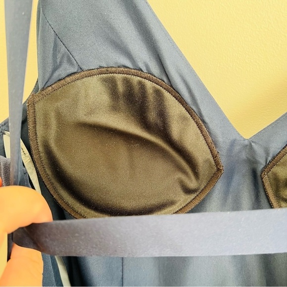 White by Vera Wang Bridesmaid Dress Midnight Blue Vw360195 Full Length formal - Picture 15 of 15